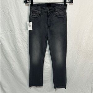 MOTHER Women's Charcoal Ankle Jeans